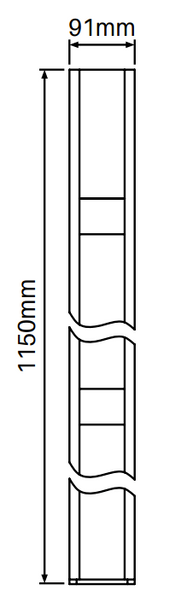Concealed Heavy Duty Base Plate for Gate Posts - 1150mm long - Info