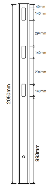 Heavy Duty Gate Post for 3 Rail Fencing - 2050mm long - 127x127mm wide - 3.8mm Wall Thickness - Comes With Tapered Cap - Info