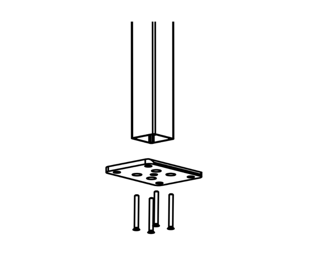 Base Plate Kit for 50mm Posts - install info