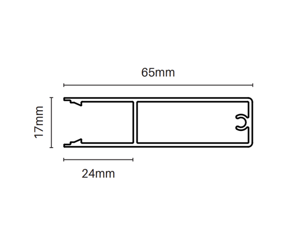 65x16mm Batten Front - 6100mm long - Info
