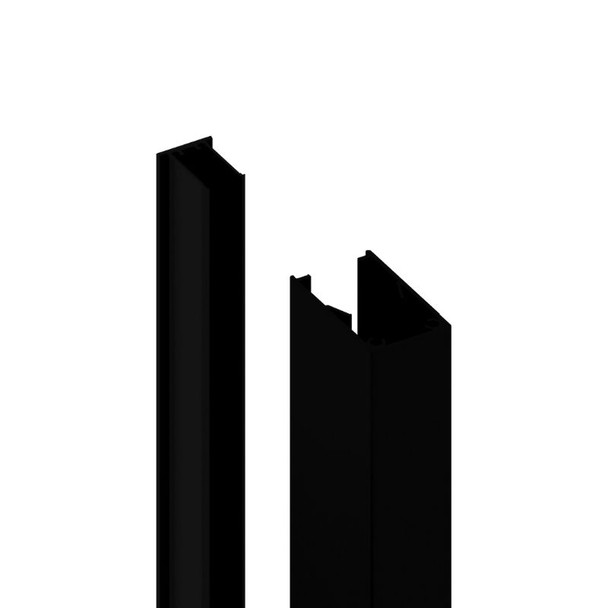 50x30mm Batten Front and Back Clip - 6100mm long - Black