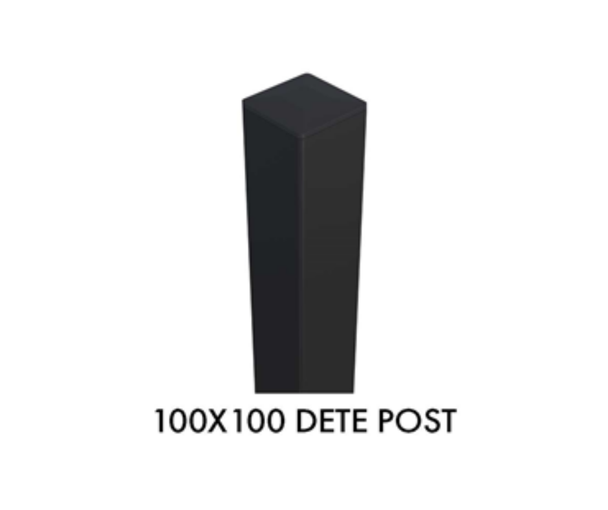 100x100mm Very Heavy Duty DETE Spec Post - 3000mm Long - Powder Coated Black