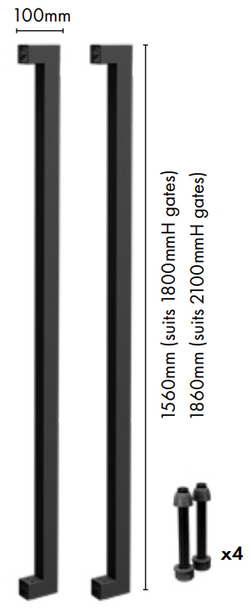 DIY Custom Width Steel Security Gate Kit - 2100mm High