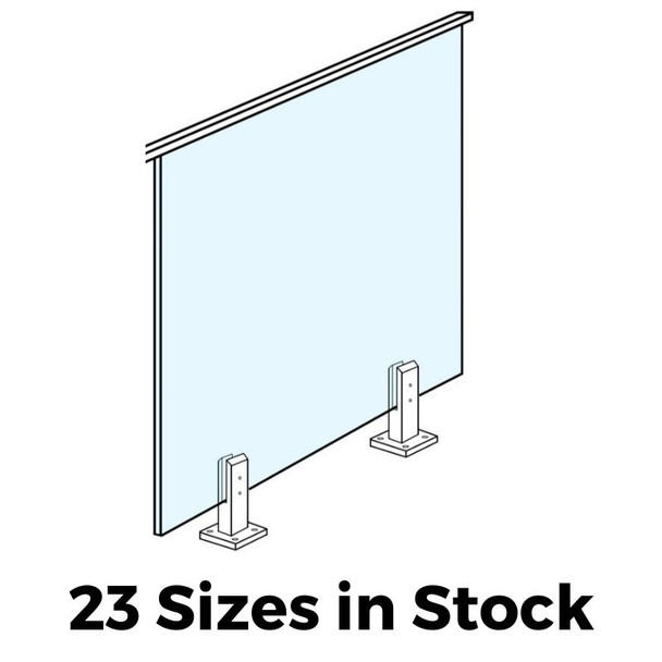 Toughened Balustrade Glass - 23 Sizes in Stock - Choose your size - 500mm to 1400mm wide x 1000mm High