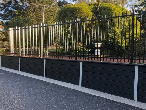 Security Fence on a retaining wall.