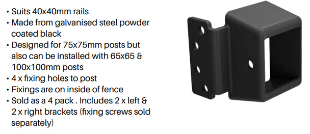 Details of Heavy Duty Deluxe GALVANISED STEEL Security Fence Panel Fittings Set. - Fence Guru | Fencing Suppliers Australia-wide – Since 2014