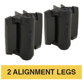 D&D Tru Close - HINGE SET - Adjustable Tension - Pair of 2 with 2 x Alignment Legs - BLACK TRIM - Hinges must be mounted on the outside of the pool and the perforated gate must swing away from the pool.