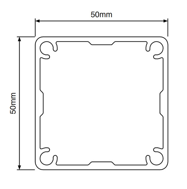 Diagram of Heavy Duty Pool Fence Post - Fence Guru | Fencing Suppliers Australia-wide – Since 2014