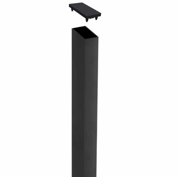 50x25mm POST for BARRIER (BARR) Batten Fence System - 2500mm long - SATIN BLACK