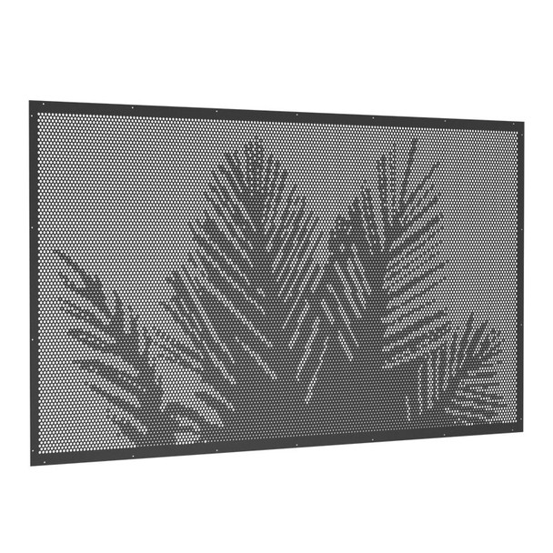Palm Feature Option - Premium Perforated Pool Fence Palm Pattern Infill Panel.