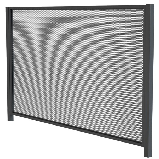 Premium Perforated Pool Fence Panel - fitted to fence posts with U Channels - Installation Method 2