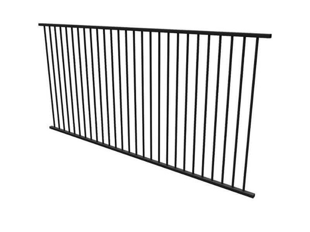 Simple yet elegant black aluminium fence