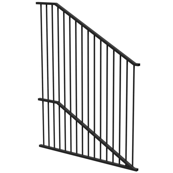 1.8m High Raked Retaining Wall Panel - 1800mm High Slopes to 1200mm high - Aluminium Pool Safe Flat Top Design