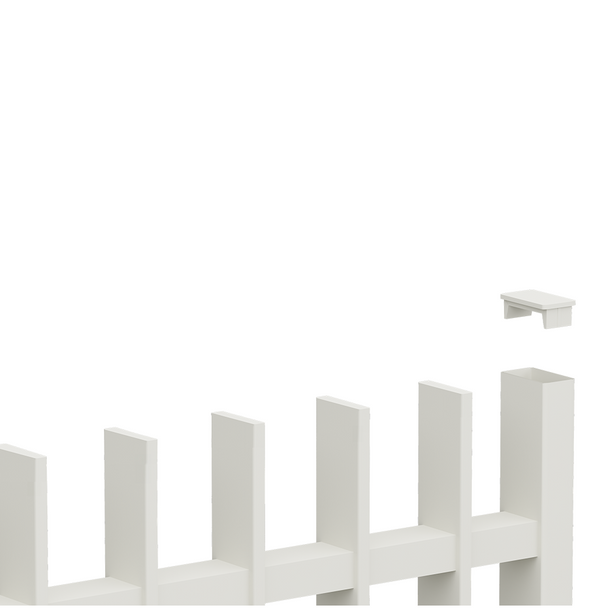 Designer Slat-Fence Gates feature powder coated alloy caps in the vertical slats and gate frame