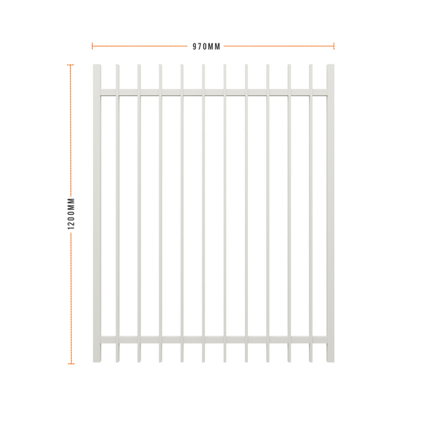 Designer Slat-Fence Gate dimensions with SLIMLINE 50x10mm Slat Blades