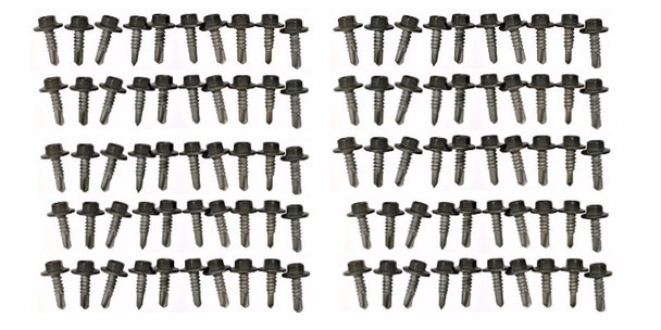 Black Metal Tek Screws for Fencing