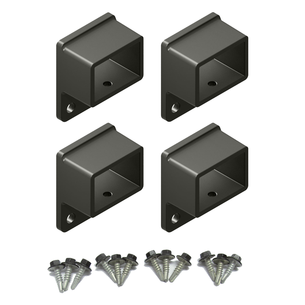 New Square Style Panel Fittings Set - 4 brackets with screws - Colour is your choice!