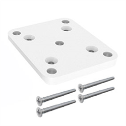 Base Plate Kit fits to 65x65mm SlatFence Post with 4 x 50mm screws.