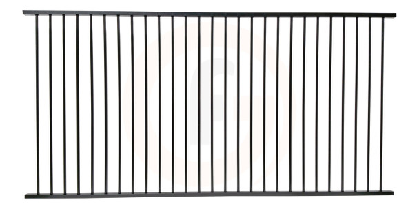 Pool fence safety panel 2.4m wide* x 1.2m high. Powdercoated Black