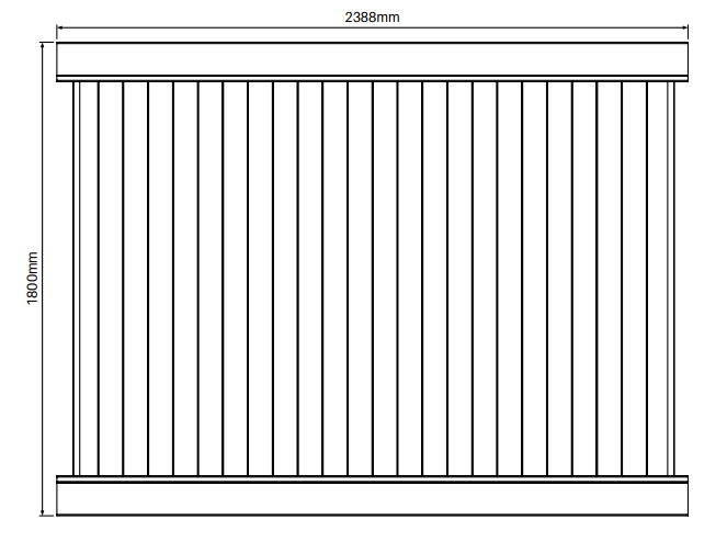 3 Rail PVC Fence Panel Fence Guru