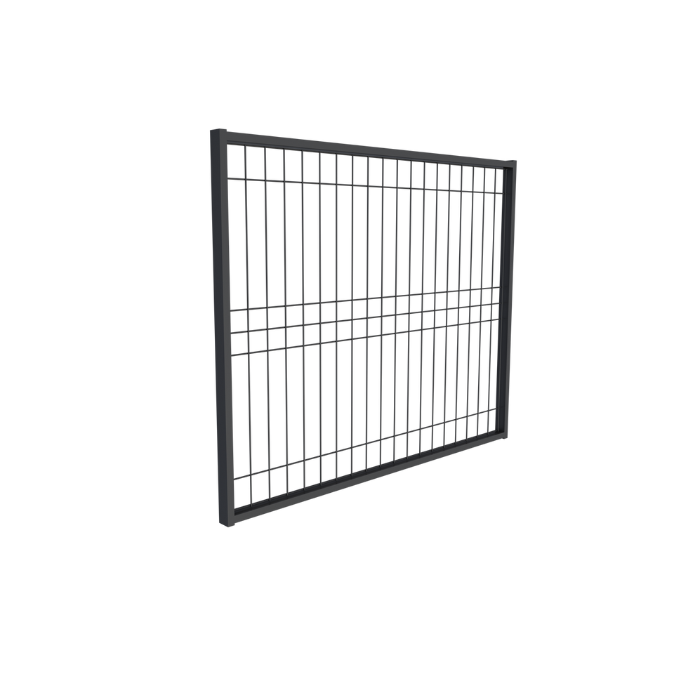 Only Available in Adelaide & Brisbane BlackWire Mesh Fence Panels, Galvanized Steel, Powder