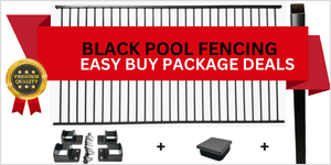 We are Famous for Crazy package Deals on Black Flat Top Aluminium Pool Fencing - Go to the Category - Fence Guru