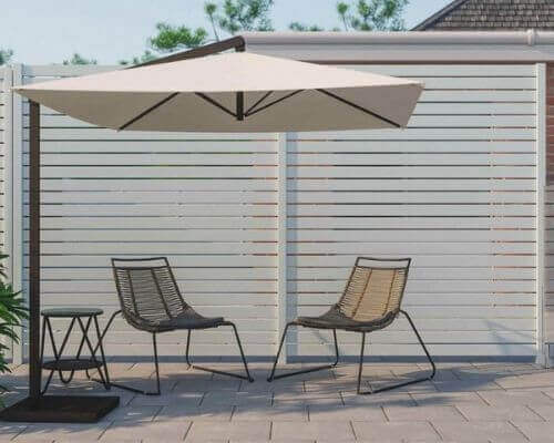 Horizontal Aluminium Slat Fencing