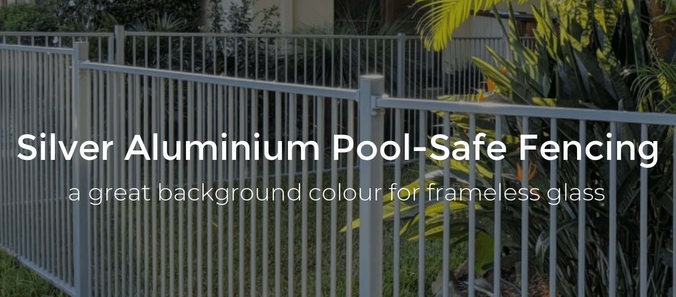 Silver Flat Top Aluminium Powdercoated Pool Fencing Supplies Fence Guru