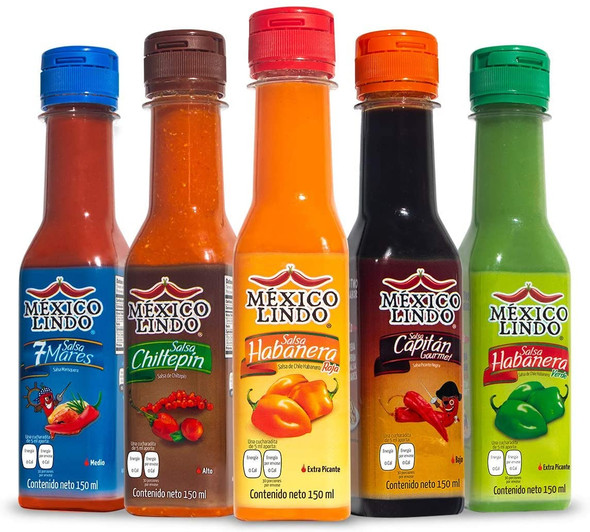 Mexican hot spicy sauce mexico lindo habanero rojo, kosher, mountain