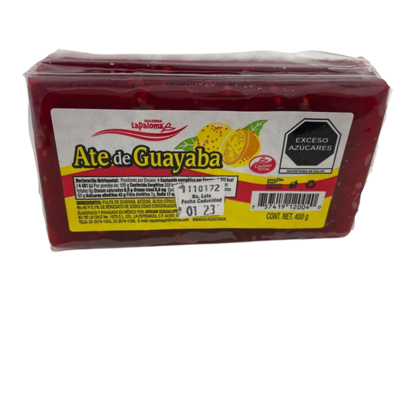 ate de guayaba, dulce de guayaba, guava jelly jam, mexican candies, latin grocery, mexican grocery, mexican cuisine, mountainsmarket, dulces de michoacan