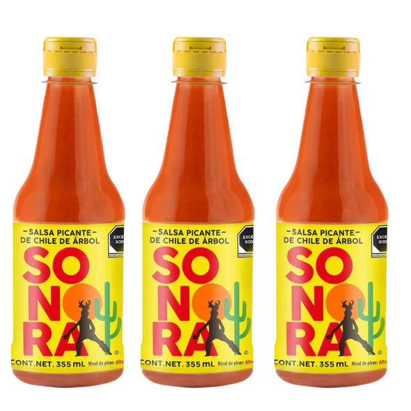 Salsa picante Sonora, Mexican hot sauce chile de arbol  mountainsmarket with the best selection of Mexican products, latin products, mexico lindo, salsas castillo
