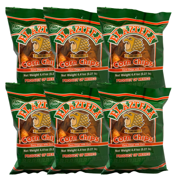 Azteca corn chips with chili, fritos azteca, mexican products, mexican snacks mountainsmarket