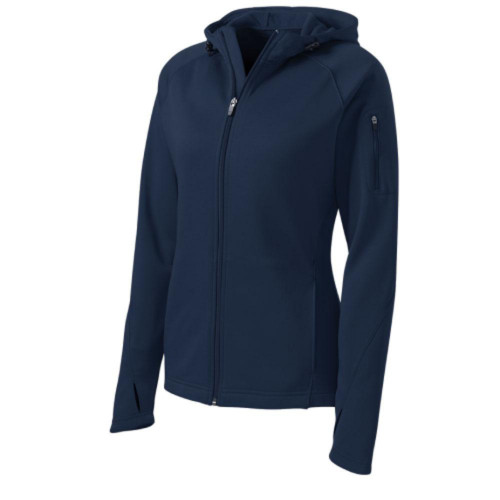 Embroidered Womens Tech Fleece Hooded Jacket-Snapone