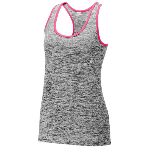 Ladies Electric Heather Racerback Tank-Snapone