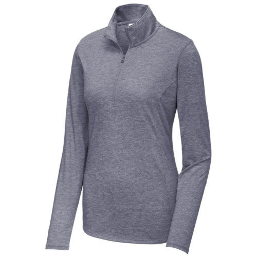 Ladies Tri-Blend Wicking 1/4-Zip-Snapone