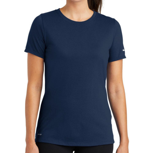 Nike Ladies Dri-FIT Cotton/Poly Scoop Neck Tee-Snapone