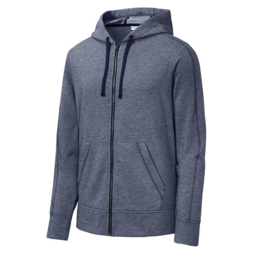 Tri-Blend Fleece Full-Zip Hoodie-Snapone