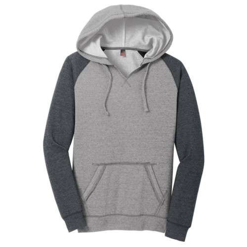 Womens Lightweight Fleece Raglan Hoodie-Snapone
