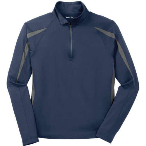 Stretch 1/2-Zip Colorblock Pullover-Snapone