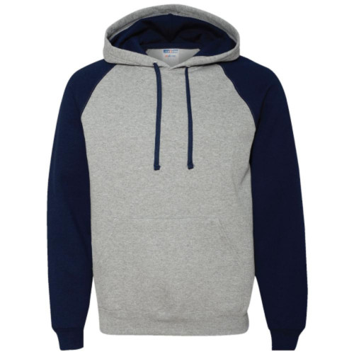 Jerzees Unisex NuBlend Colorblock Raglan Hoodie-Snapone