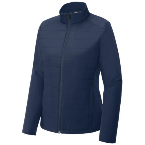 Ladies Embroidered Teknical Hybrid Jacket-Snapone