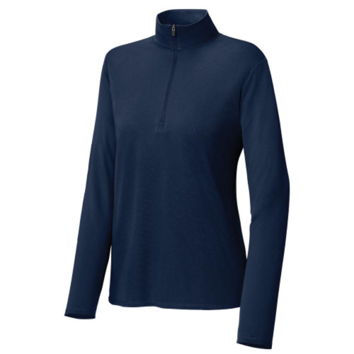 Ladies Micropique Sport-Wick Qtr Zip-Snapone