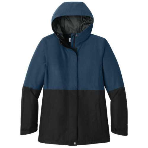 Embroidered Womens Insulated Heavy Ripstop Jacket-Snapone