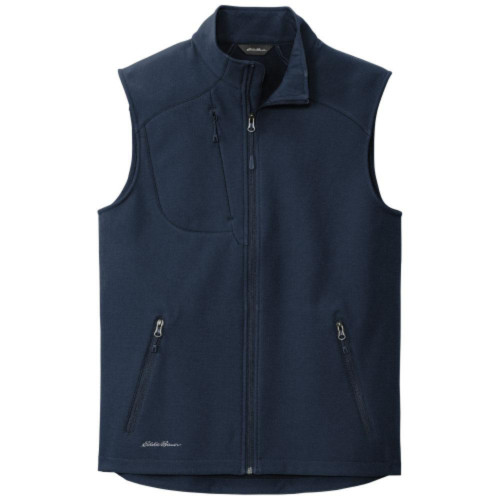 Embroidered Eddie Bauer Stretch Soft Shell Vest-Snapone