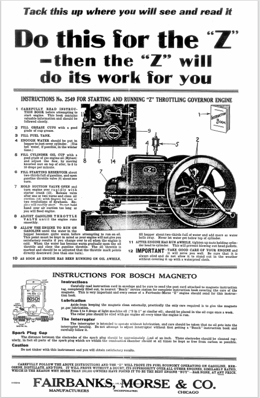 Wall Chart, Fairbanks Z  2549