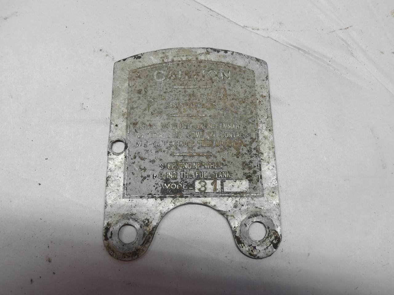 Maytag Caution Plate #18