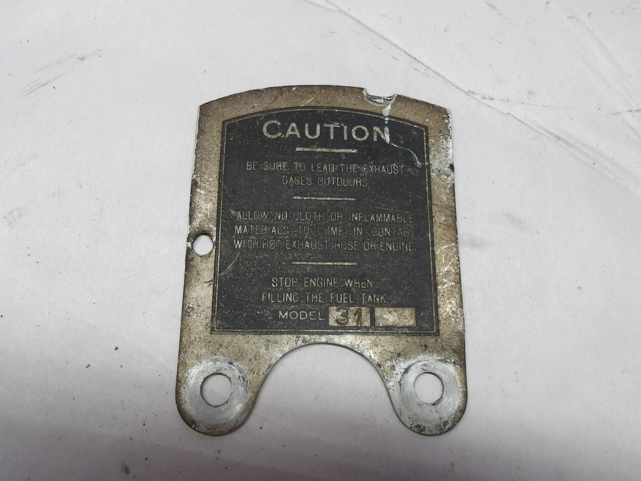 Maytag Caution Plate #21