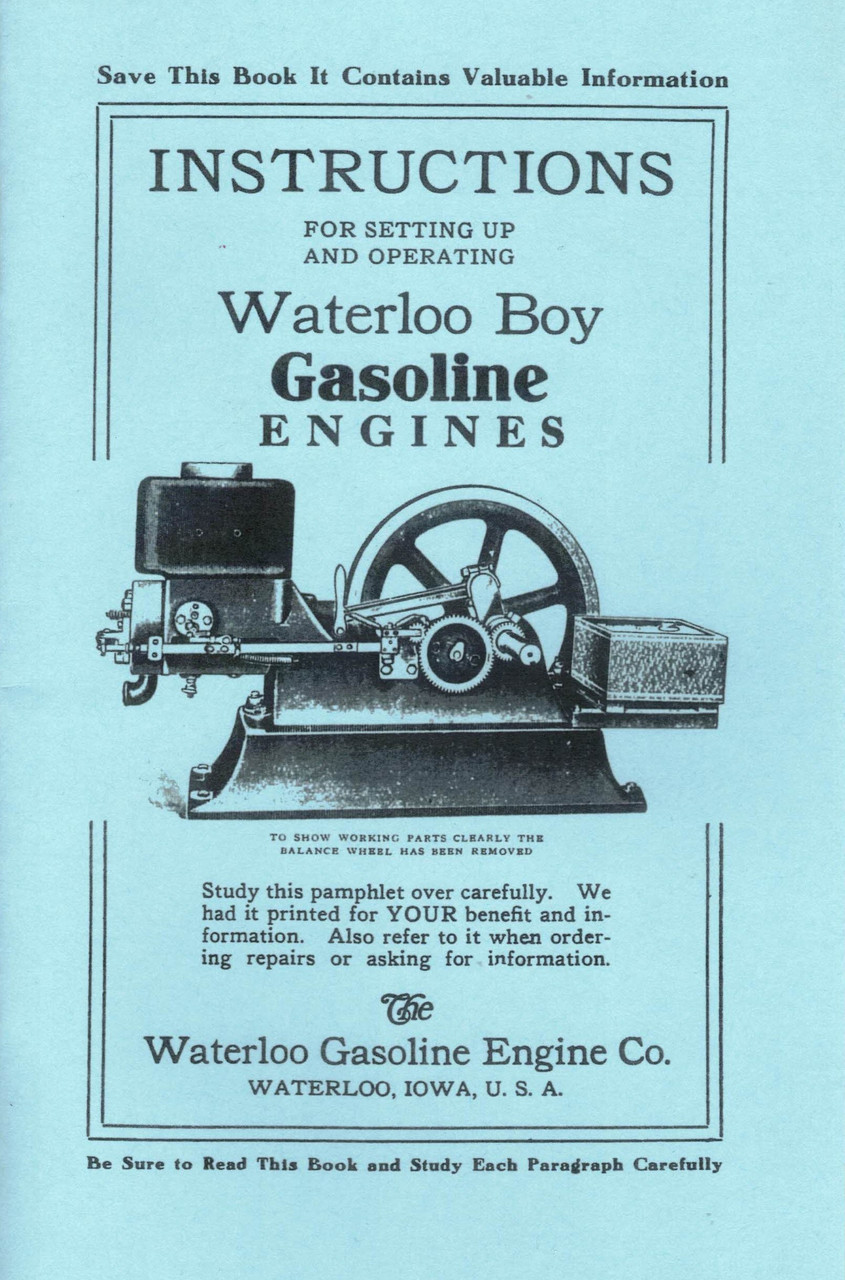 Book, Waterloo Boy Engine Manual