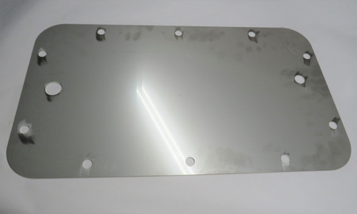 Oil Pan, Flat 16 ga stainless, JD 6 hp