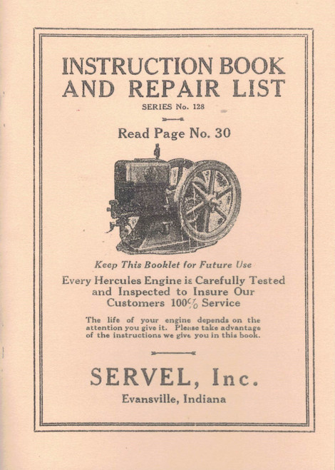 Book, Hercules Engine Manual